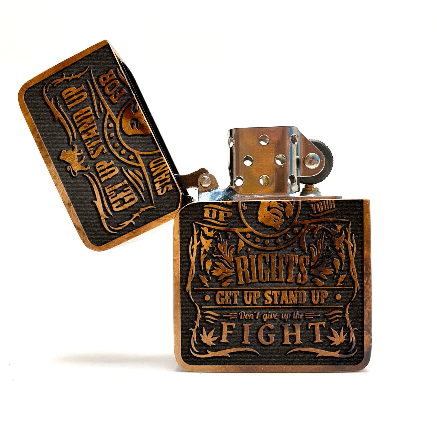 Soul of Jamaica Engraved Lighter - Teak Wood Personalised Lighter, Unique Gift for Mary jane Lovers