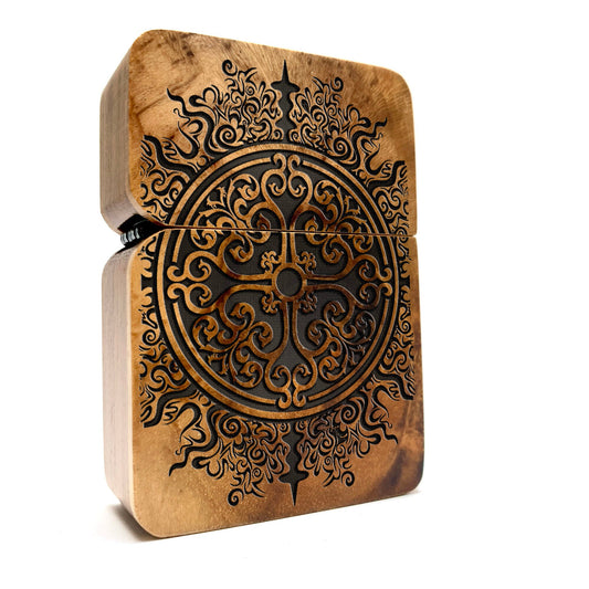 Celtic Knot Engraved Wooden Lighter, Personalized Birthday Gift