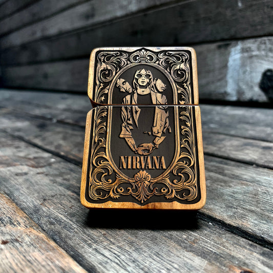 Nirvana | Engraved Lighter | Smoking Accessories | Custom Lighter | Gift For Him | Vintage Lighter | Personalized Gifts